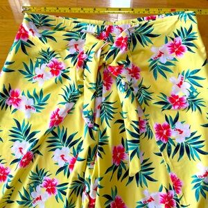 Lands' End Yellow and Pink Sarong pants